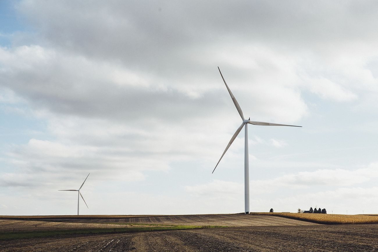 Wind turbines create green energy